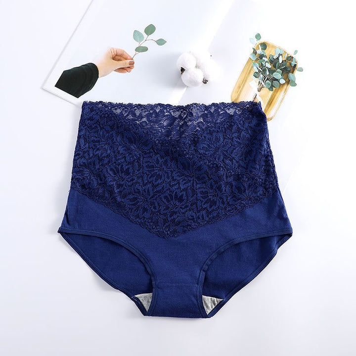 High Waist Underwear Women Cotton Lace Panties