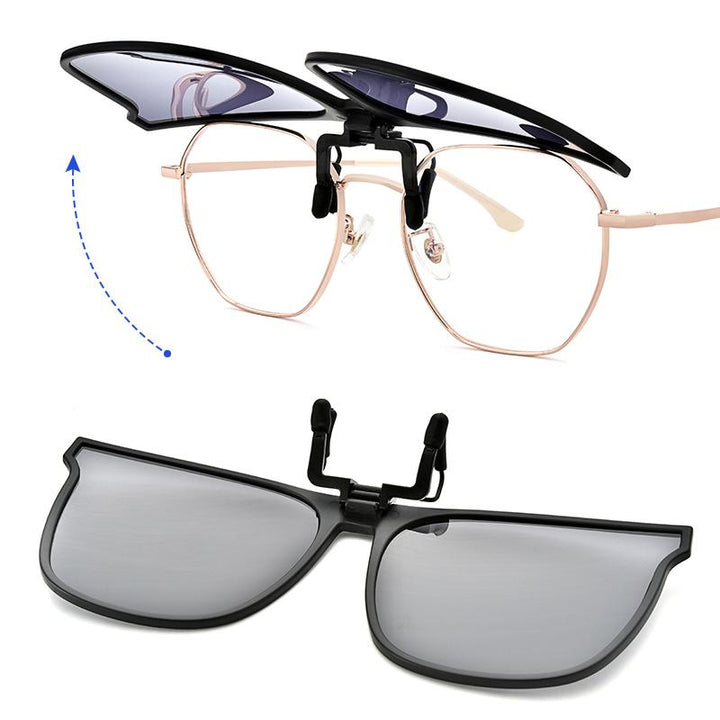 New Polarized Clip on Flip Up Sunglasses