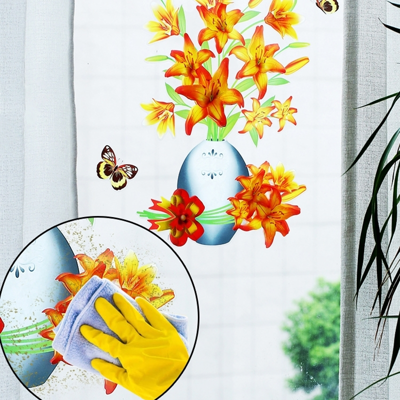 DIY Plant Vase 3D Stereo Stickers Self Adhesive