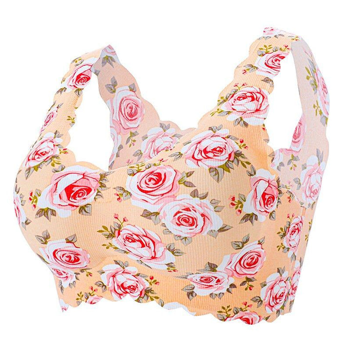 New Elegant IceSilk Floral Bra