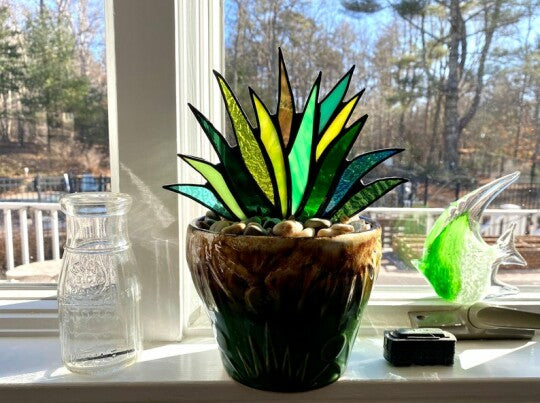 Suncatcher Stained Agave Plante