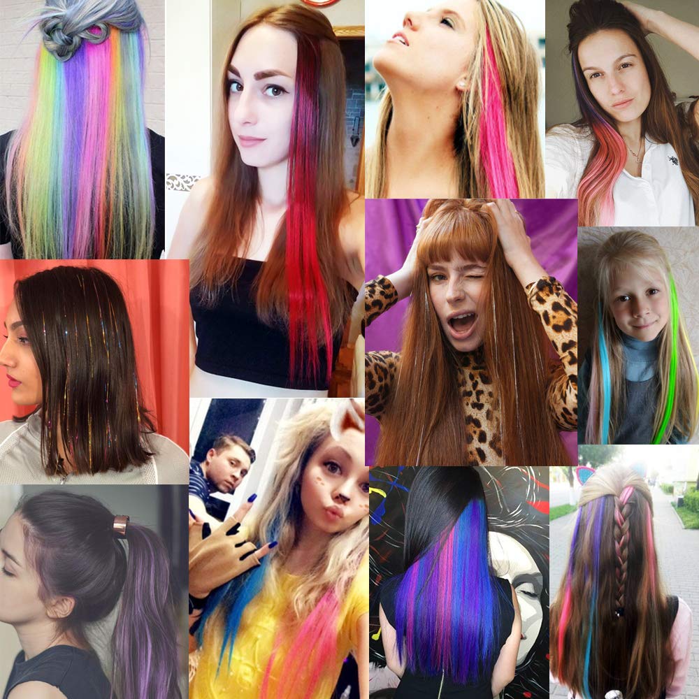 Colorful Hair Extensions Synthetic Hairpieces