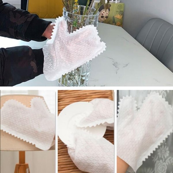 Fish Scale Cleaning Duster Gloves