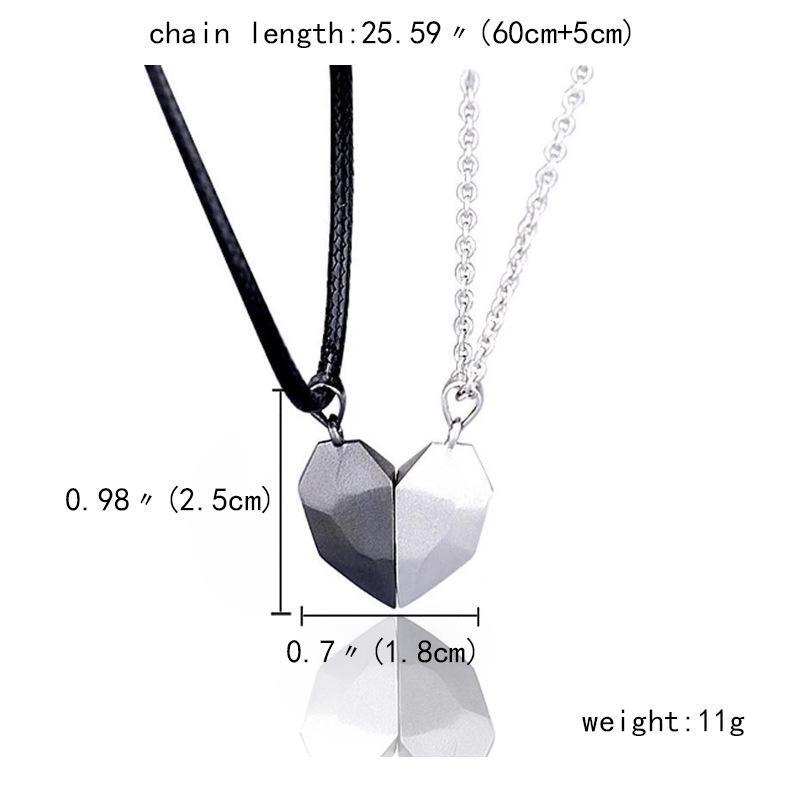 Magnet Love Matching Necklace 2pcs