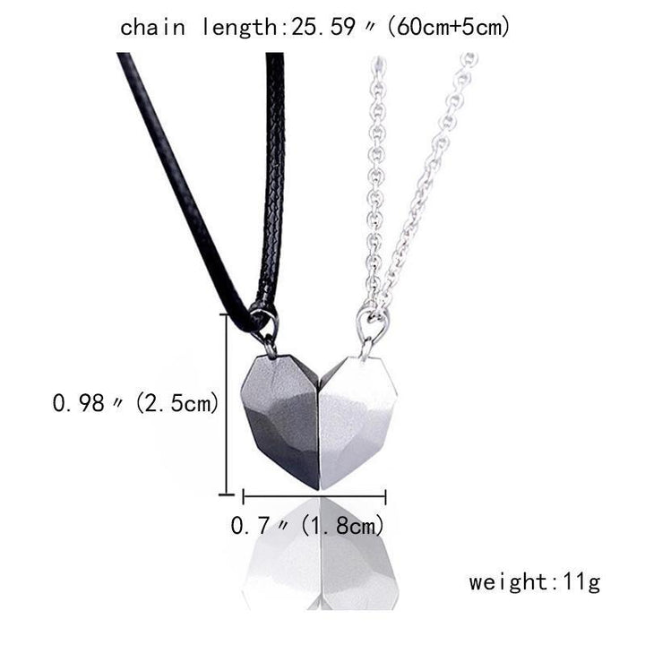 Magnet Love Matching Necklace 2pcs