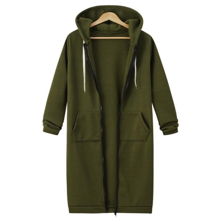 2024 Fall Winter Women s Long Hooded Sweatshirt