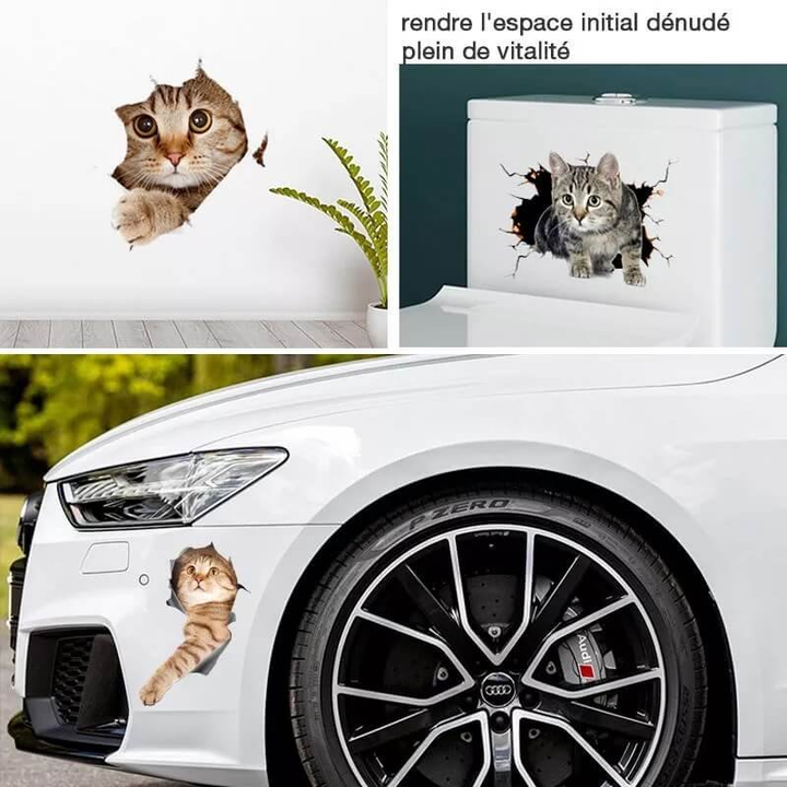 Cats 3D Detachable Wall Stickers