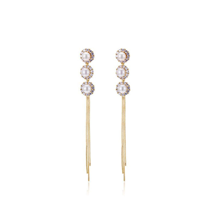 Pearl Tassel Earrings