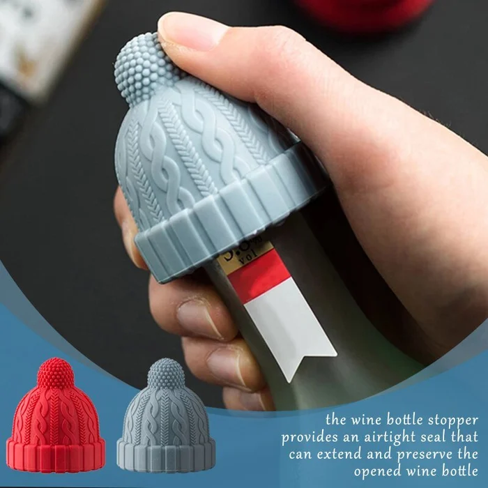 Beanie Cap Decorative Silicone Bottle Stopper