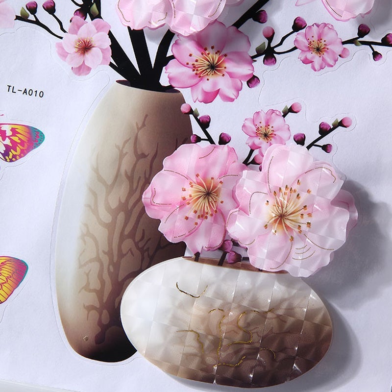 DIY Plant Vase 3D Stereo Stickers Self Adhesive