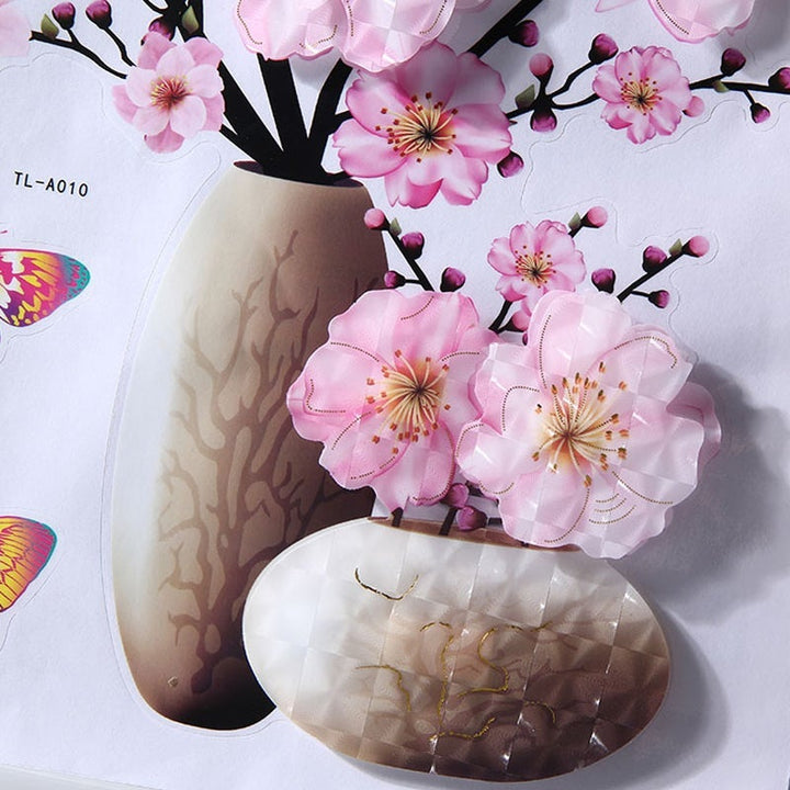 DIY Plant Vase 3D Stereo Stickers Self Adhesive