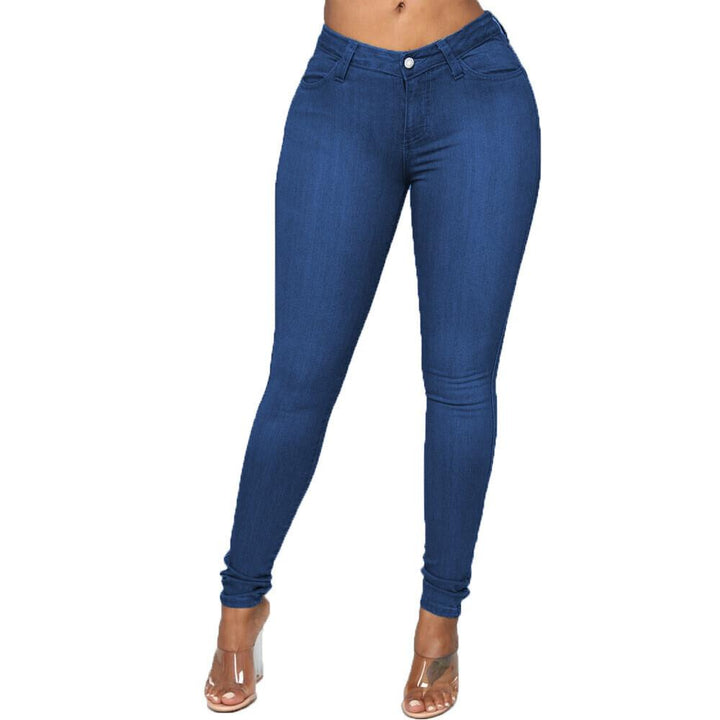 Women s tight fitting high waisted hip jeans
