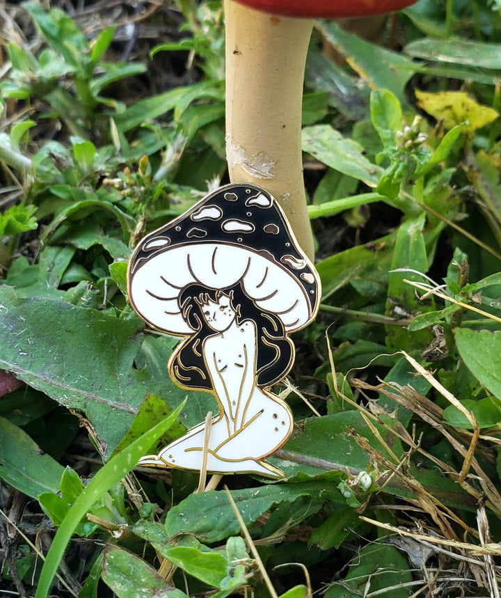 Mushroom Girl Hard Enamel Pin