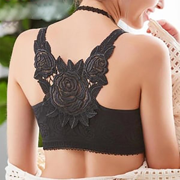 🎁 49% OFF🎁-- FitMe Rose Embroidery Front Closure Wirefree Bra