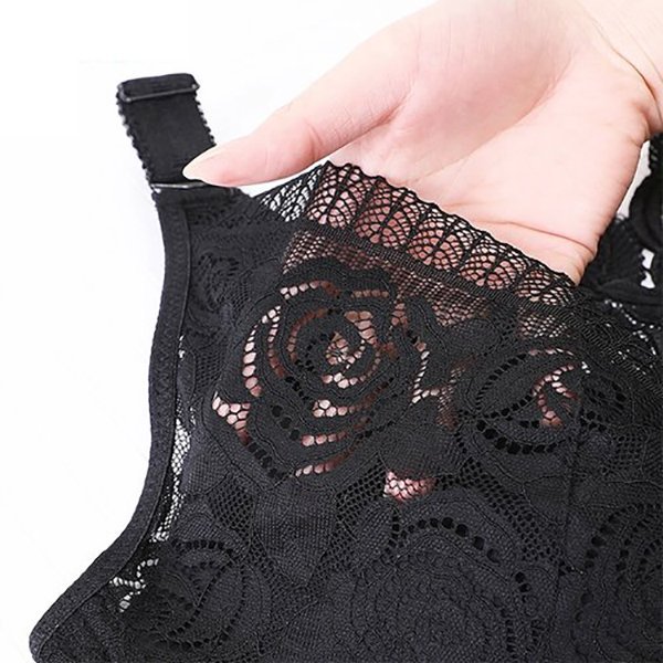 🎁 49% OFF🎁-- FitMe Rose Embroidery Front Closure Wirefree Bra