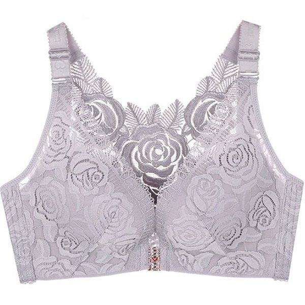 🎁 49% OFF🎁-- FitMe Rose Embroidery Front Closure Wirefree Bra