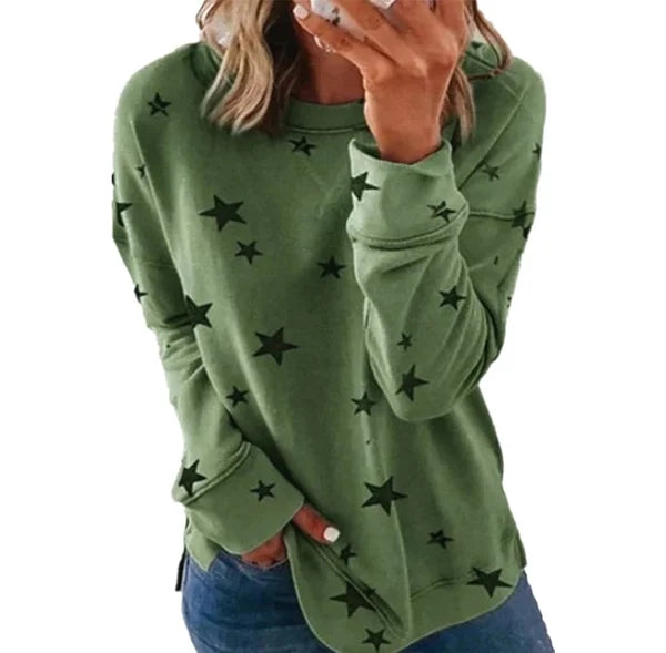 🔥Last day Sale OFF🔥-Oversized Long Sleeve Star T-Shirt