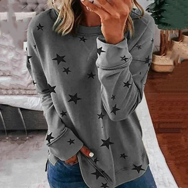 🔥Last day Sale OFF🔥-Oversized Long Sleeve Star T-Shirt