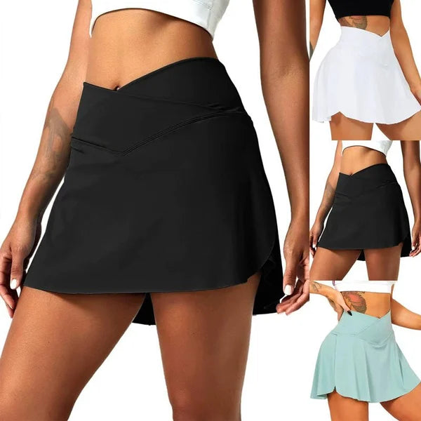 Fashion Womens Quick-Dry Tennis Pant-Skirts with Pockets