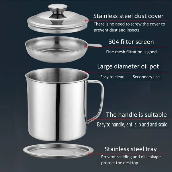 Stainless Steel Oil Filter Pot