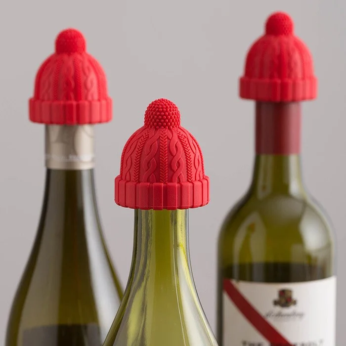 Beanie Cap Decorative Silicone Bottle Stopper