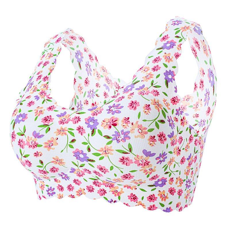 New Elegant IceSilk Floral Bra