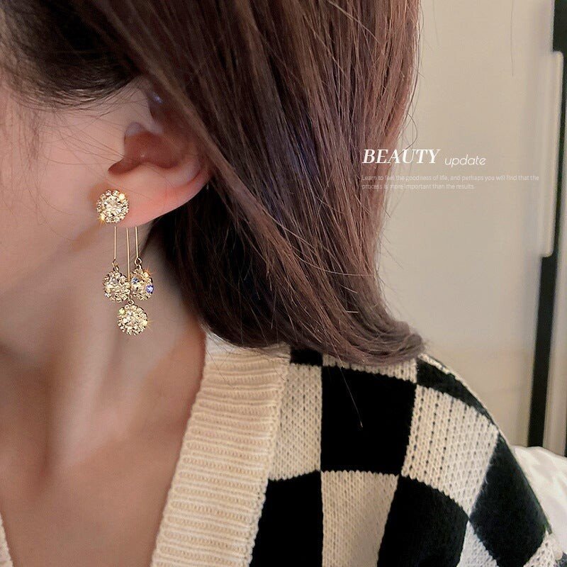 New Year Promotion 49% OFF-Zircon Round Petal Earrings