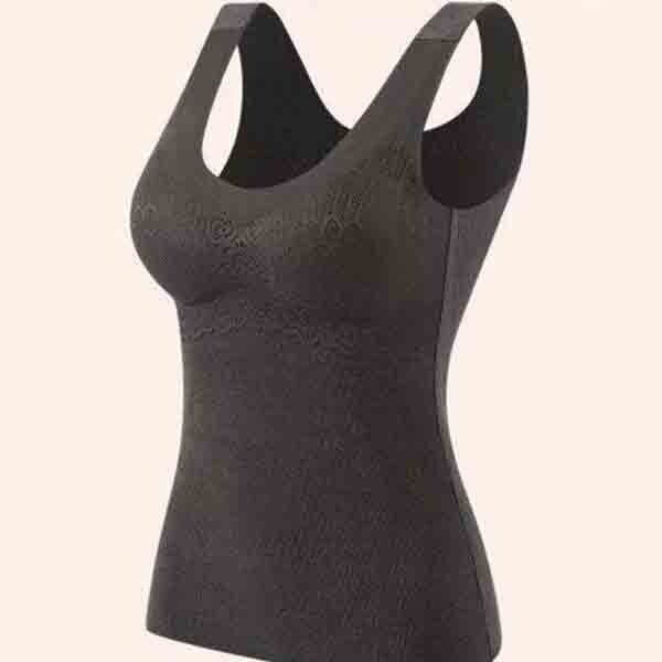 Thermal Fleece Cami Top With Built In Bra