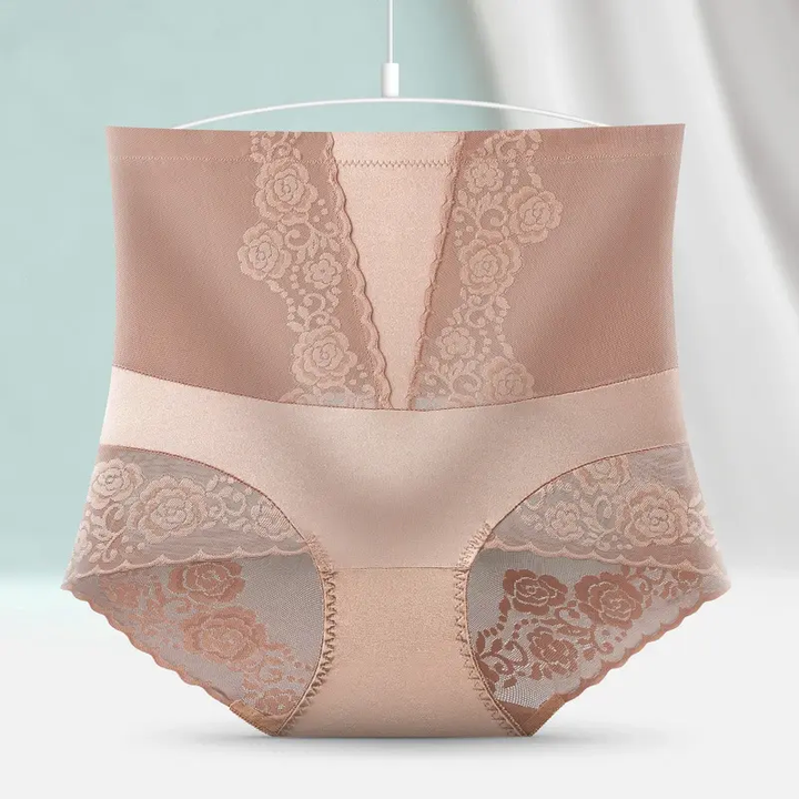 Silk Chiffon Breathable High Waist Abdomen Hip up Panties