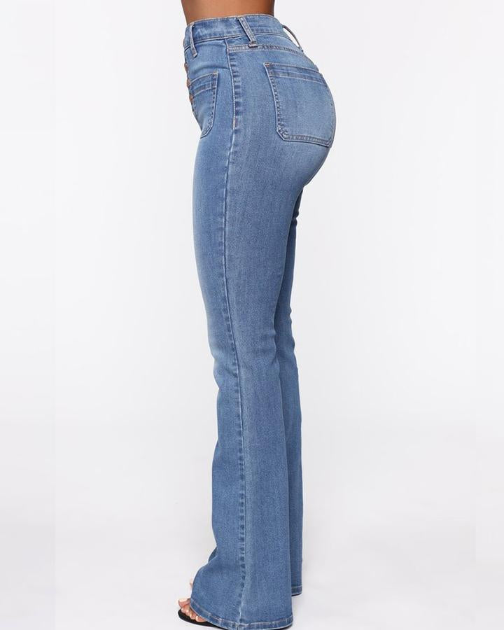 Shaping High Waist Flare Jeans