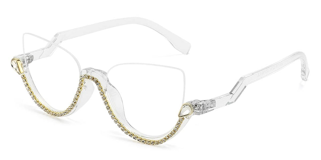 Cat eye Fancy Diamond Eyeglasses for Women