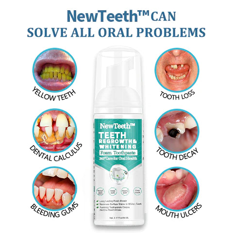 NewTeeth™ Toothpaste Mousse Foam, Calculus Removal, Teeth Whitening, Healing Mouth Ulcers, Eliminating Bad Breath, Preventing and Healing Caries, Tooth Regeneration