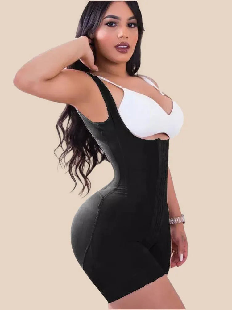 High Double Compression Garment Abdomen Control Hook And Eye Closure Tummy Control Adjustable Bodysuit