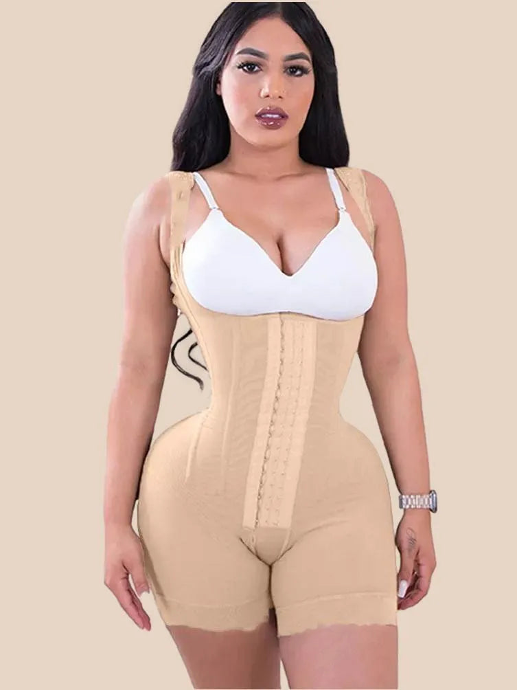 High Double Compression Garment Abdomen Control Hook And Eye Closure Tummy Control Adjustable Bodysuit