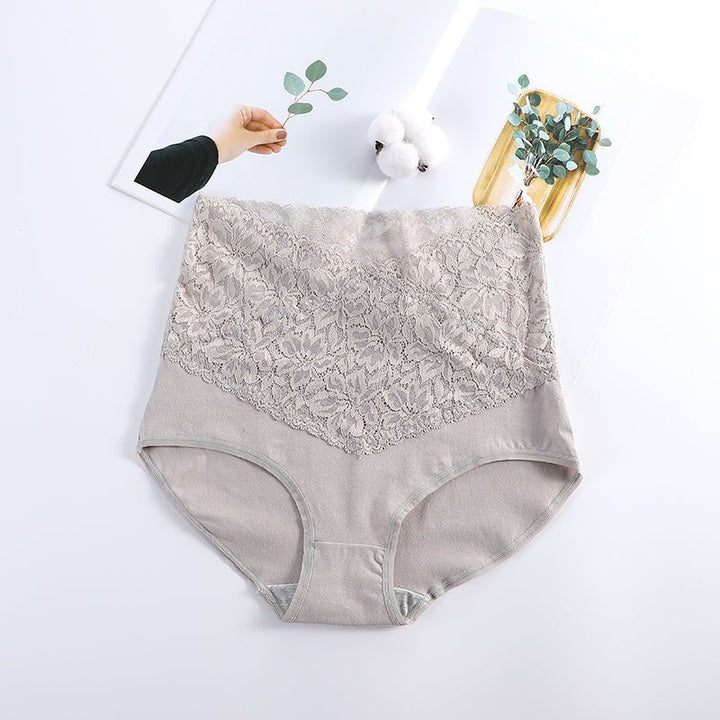 High Waist Underwear Women Cotton Lace Panties