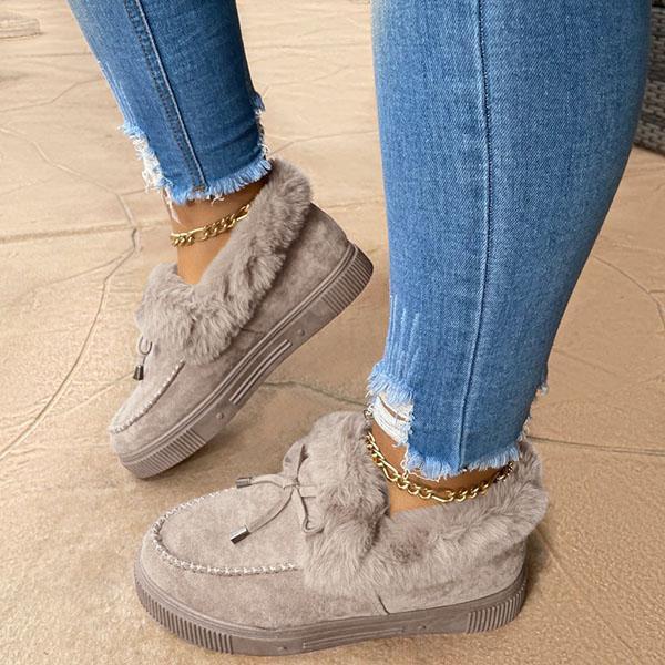 Casual Fashion Bowknot Snow Flats