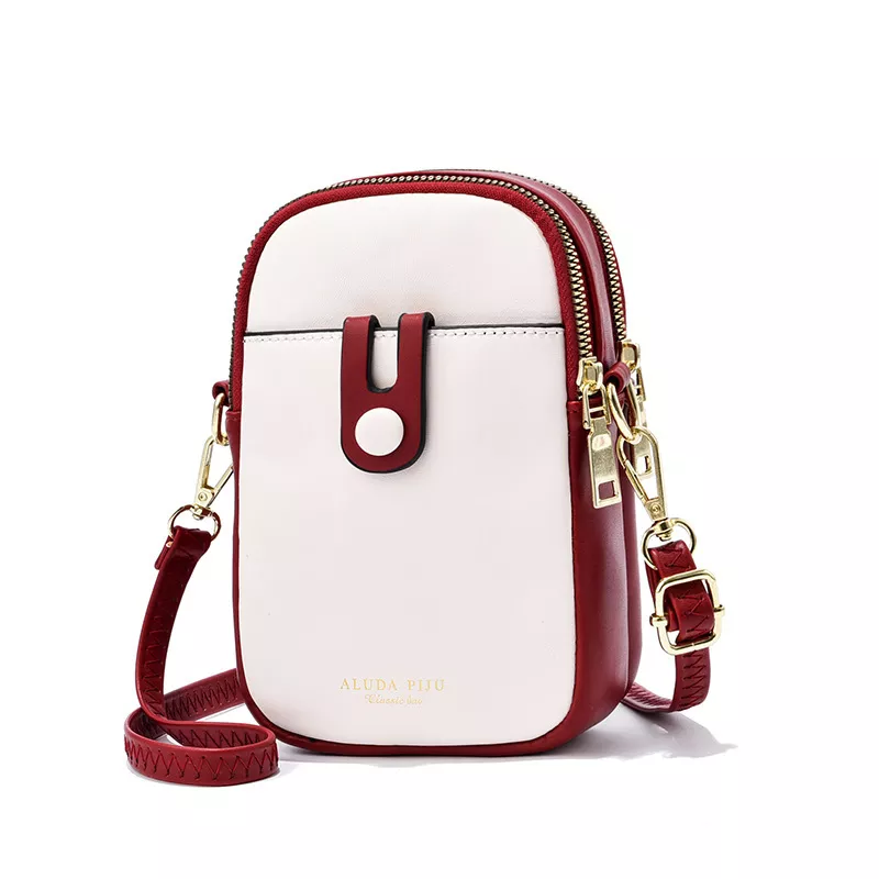 SIMPLE COLOR MATCHING SHOULDER BAG