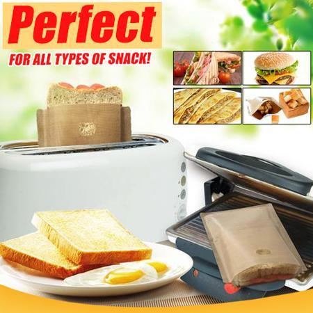 4Pcs Reusable Non Stick Toaster Bags