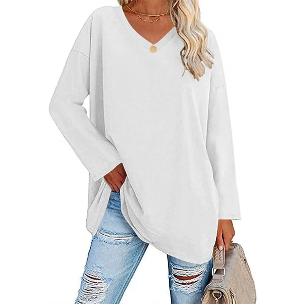 🔥Last Day Promotion-70% OFF💋Womens loose long sleeve fashion V-neck knit top