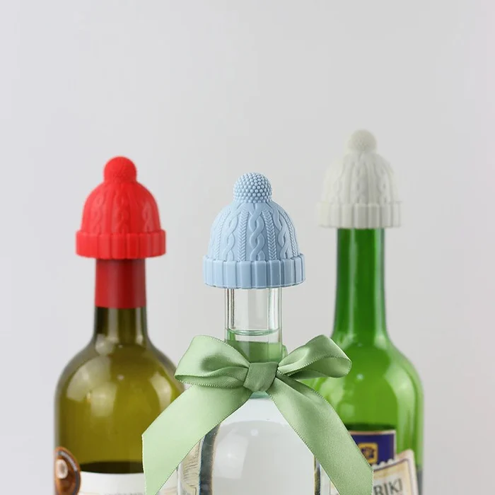 Beanie Cap Decorative Silicone Bottle Stopper