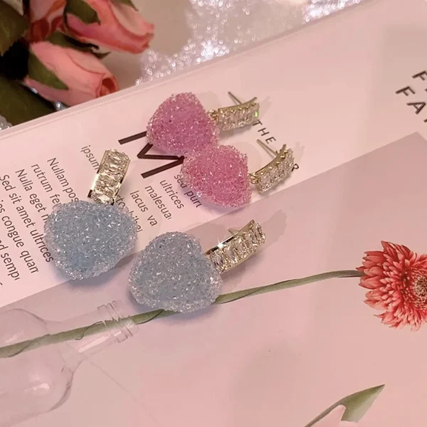 Fashion peach heart earrings