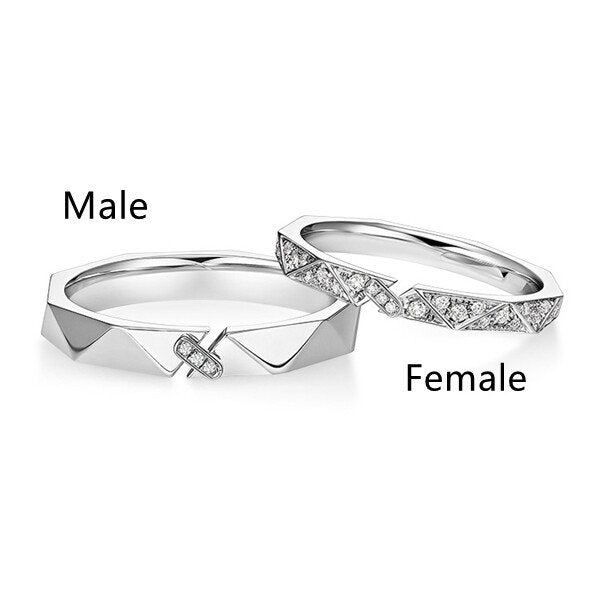 Minimalist Affectionate Couple Rings