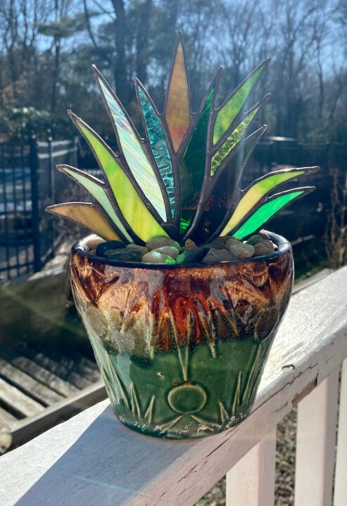 Suncatcher Stained Agave Plante