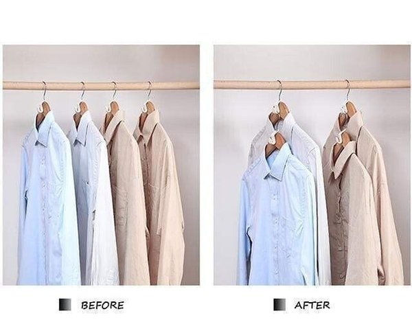 Space Saving Clothes Hanger Connector Hooks