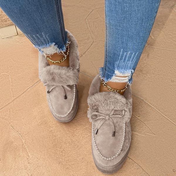 Casual Fashion Bowknot Snow Flats