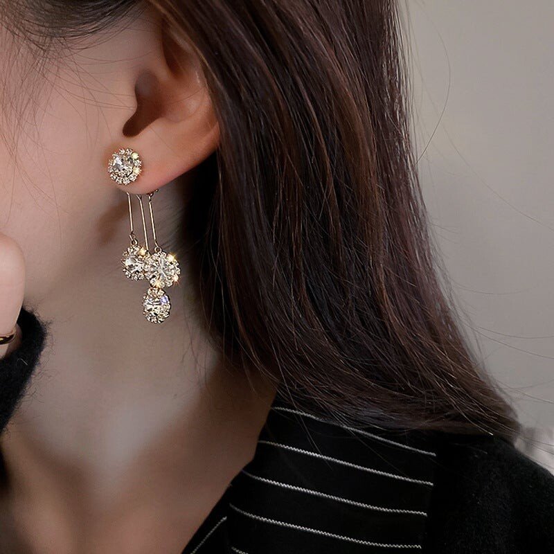 New Year Promotion 49% OFF-Zircon Round Petal Earrings