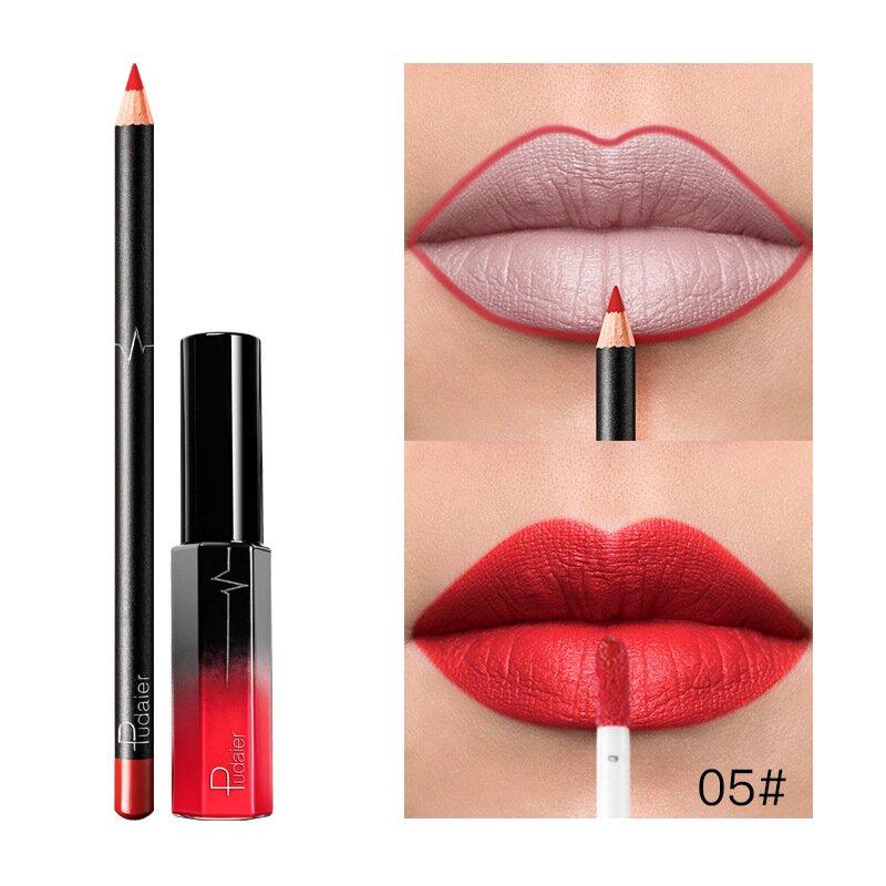 2 in 1 Lipstick Lipliner  Liquid Lipstick