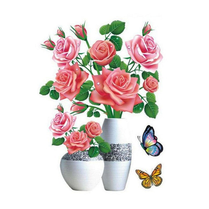 DIY Plant Vase 3D Stereo Stickers Self Adhesive