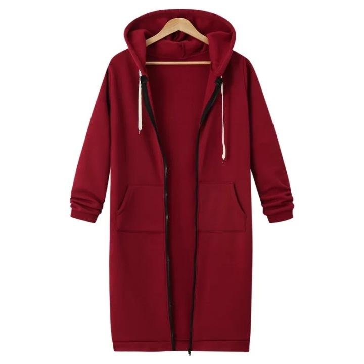 2024 Fall Winter Women s Long Hooded Sweatshirt