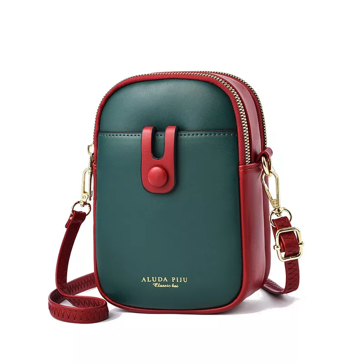 SIMPLE COLOR MATCHING SHOULDER BAG